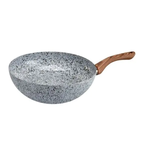 Уок тиган Oliver Voltz Siena OV51320J26H, 26 см, Мраморно покритие, Индукция, Сив, (21283)