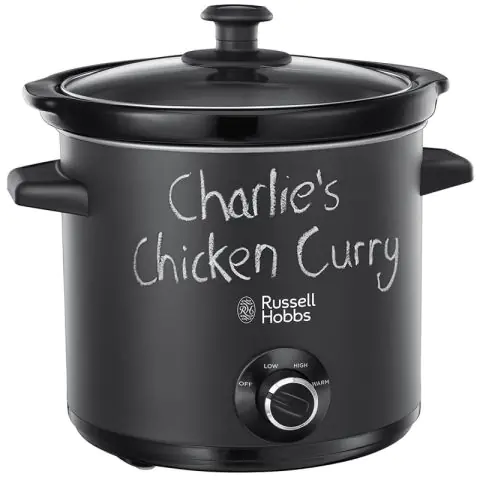 Уред за бавно готвене Slow cooker Russell Hobbs 24180-56 Chalkboard, 3.5 литра, Керамичен съд, 3 програми, Черен, (9RH2418056)