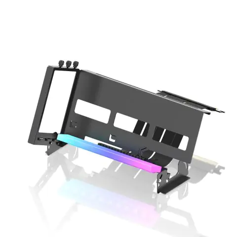 Брекет за вертикален монтаж на 45° GPU EZDIY-FAB ARGB PCIe 4.0 Riser Cable - Черен, (35938922)