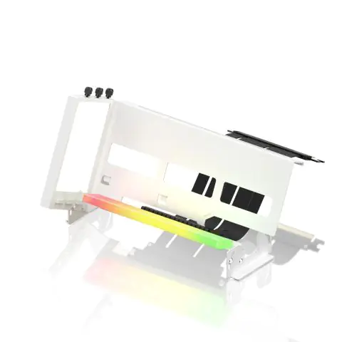 Брекет за вертикален монтаж на 45° GPU EZDIY-FAB ARGB PCIe 4.0 Riser Cable - Бял, (35938923)