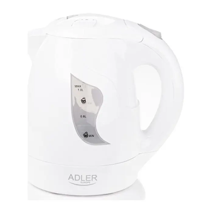Електрическа кана Adler AD-08W, 1л, 850W, Бял, (18269)
