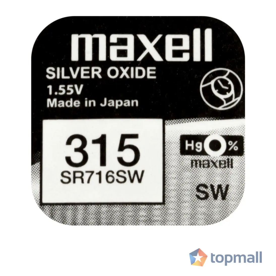 Бутонна батерия сребърна MAXELL SR716 SW 1.55V /315/, (35932593)