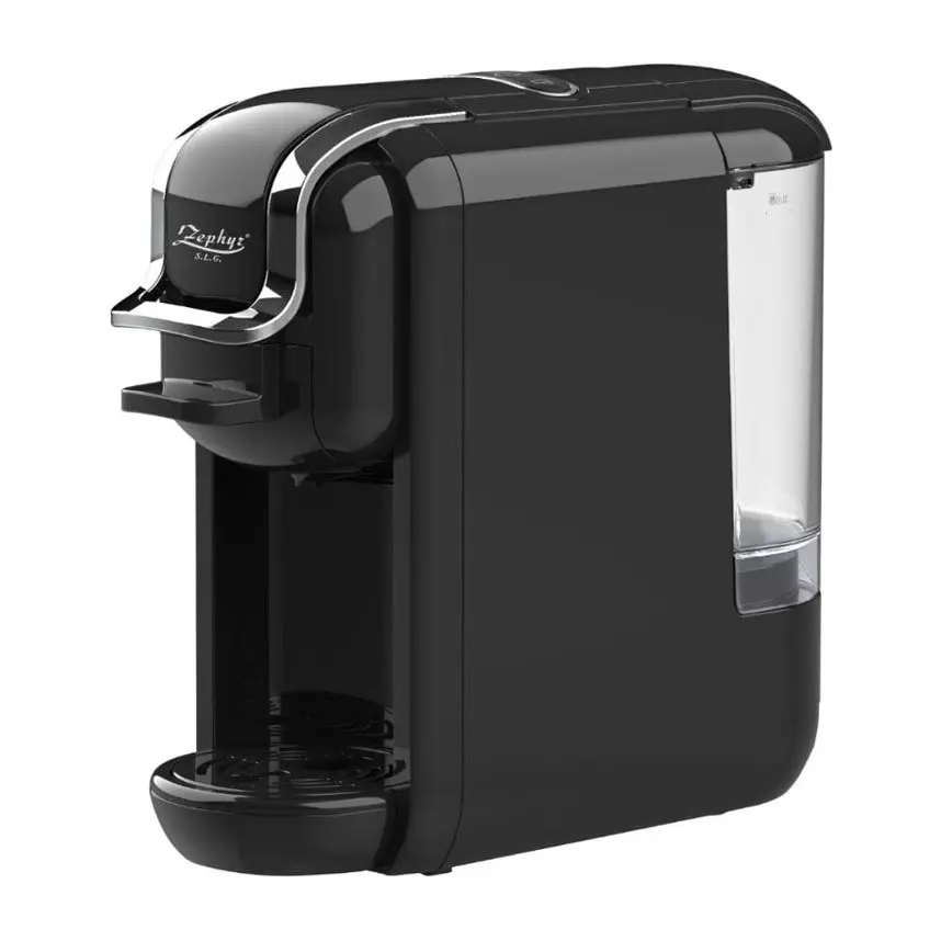 Еспресо машина ZEPHYR ZP 1171 L, За капсули и мляно кафе 3в1, 1450W, 19 бара, Черен, (18362)