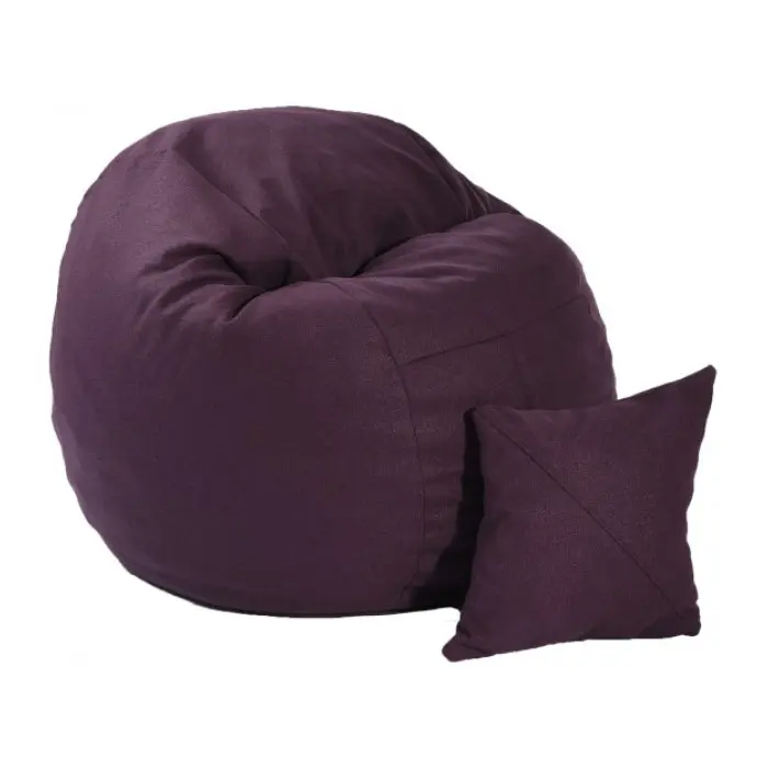 Комплект Pufrelax барбарон, с декоративна възглавница, Размер M, Matusalem, Fancy Purple, Гама Premium, Перящ се текстилен калъф, Подходящ за деца от 5 - 18 год, Пълнеж с микс от мемори пяна и дунапрен