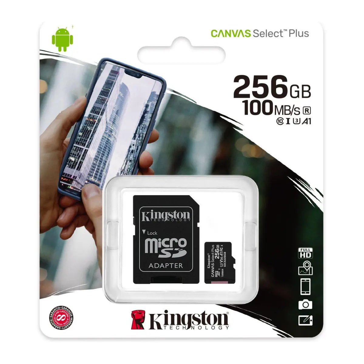 Карта памет Kingston Canvas Select Plus microSDXC 256GB, (35933681)