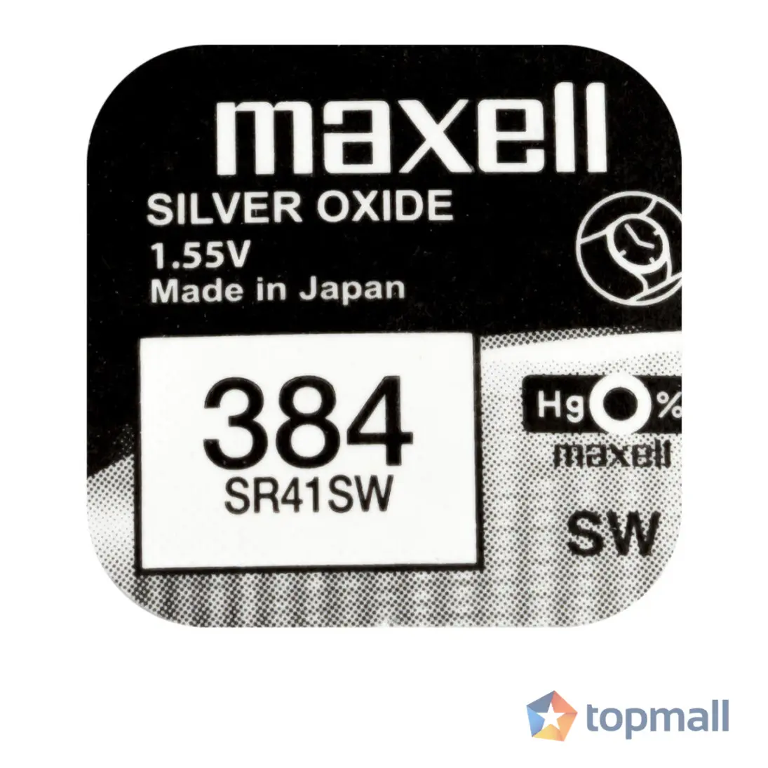 Бутонна батерия сребърна MAXELL SR41 SW /384/ AG3 1.55V, (35932602)