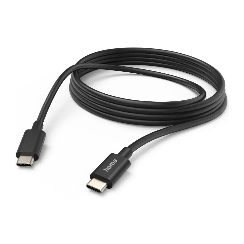 Hama Кабел за зареждане, USB-C - USB-C, 3 м, черен, (35939569)