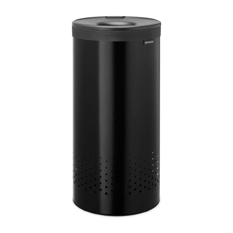 Кош за пране Brabantia 35L, Matt Black, пластмасов капак, (35943370)