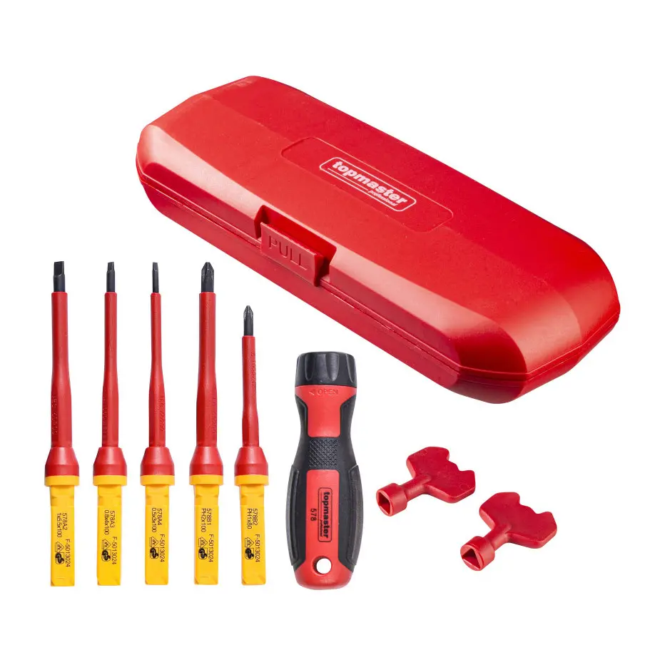 Отвертки изолир. 1000V к-т 8 части Topmaster Professional, (35926077)