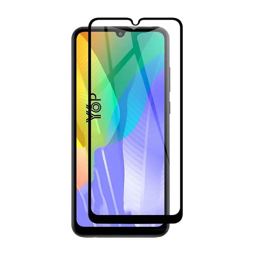 Стъклен протектор CURVED GLASS 9D за Huawei Y6P 2020, Черен