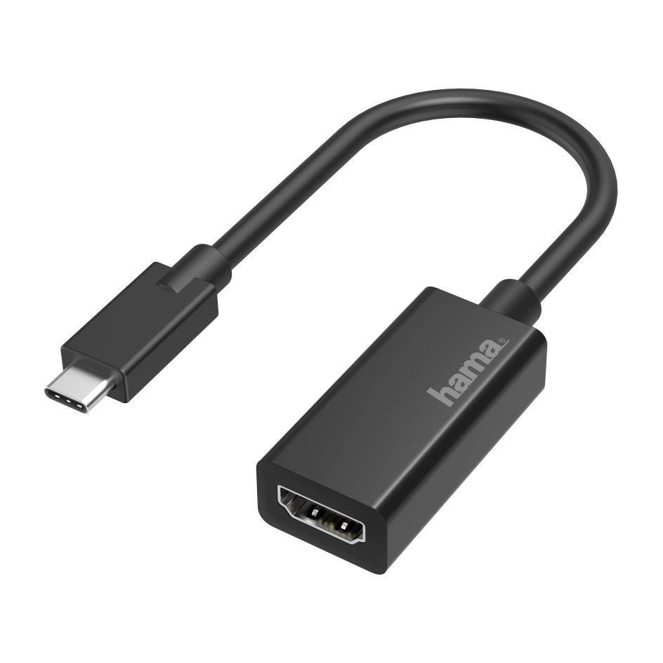 Адаптер HAMA 200315, USB-C мъжко - HDMI женско, Ultra HD, 4K, Черен, (35934313)
