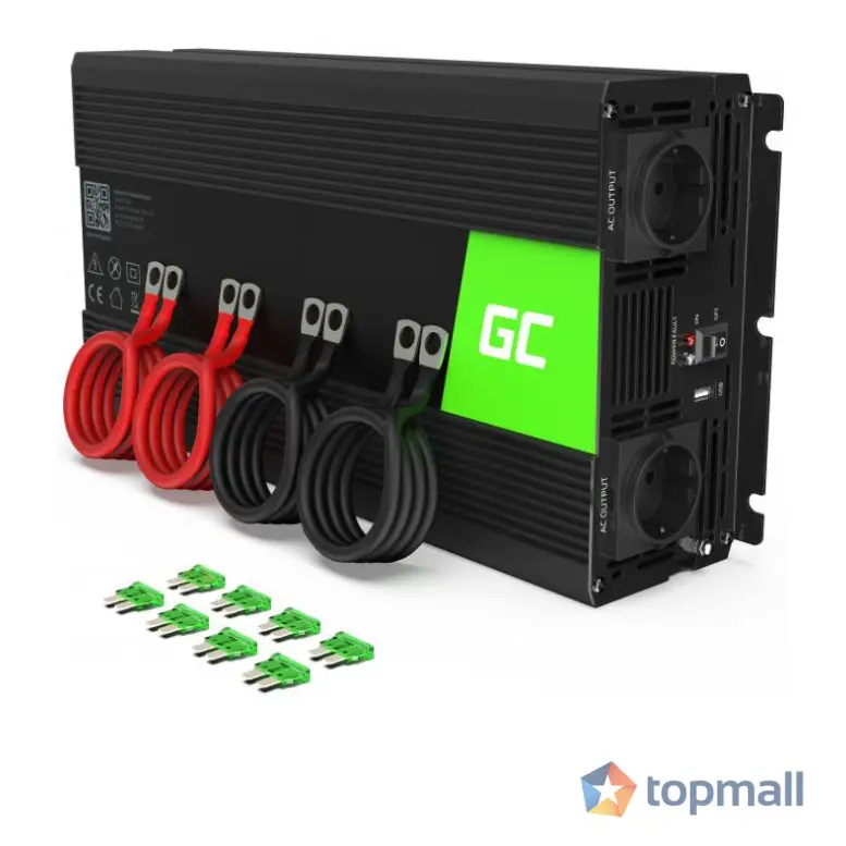 Инвертор GREEN CELL, 12/220V, DC/AC, 3000W/6000W, Модифицирана синусоида, (35936973)