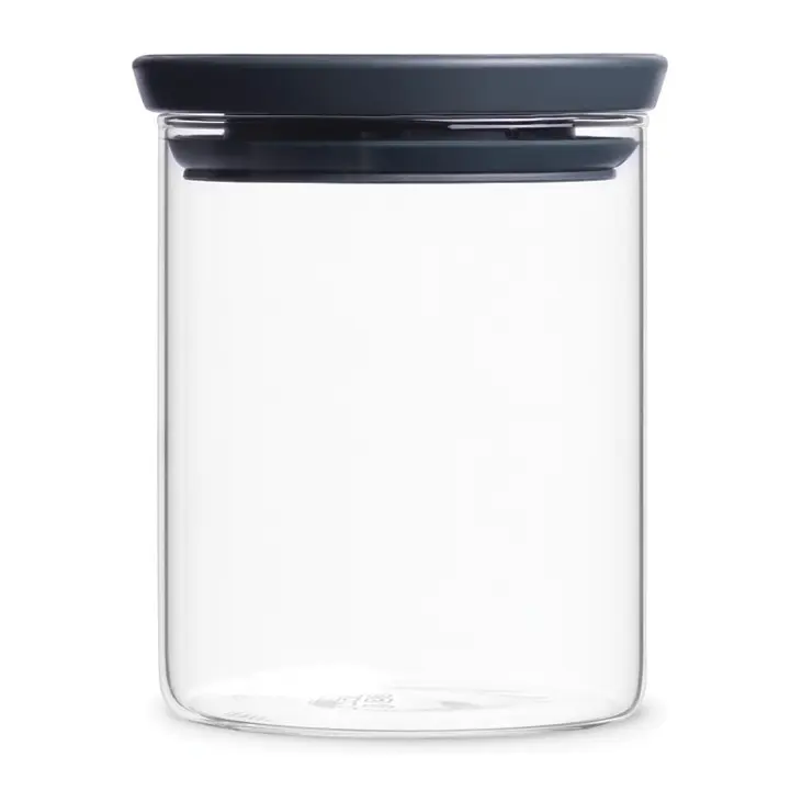 Буркан стъклен Brabantia Stackable 0.6L, Dark Grey, (35940955)