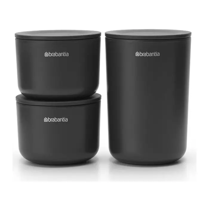 Комплект за съхранение на принадлежности Brabantia ReNew Dark Grey 3 части, (35942101)