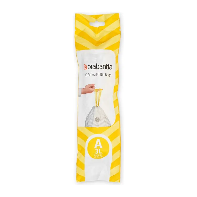 Торба за кош Brabantia PerfectFit Sort&Go/Touch размер A, 3L, 20 броя, ролка, (35940719)