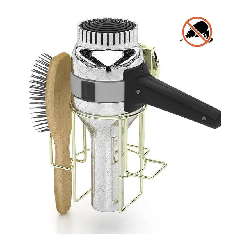 Държач за сешоар TEKNO-TEL TK EF-262G, златно, (18290)