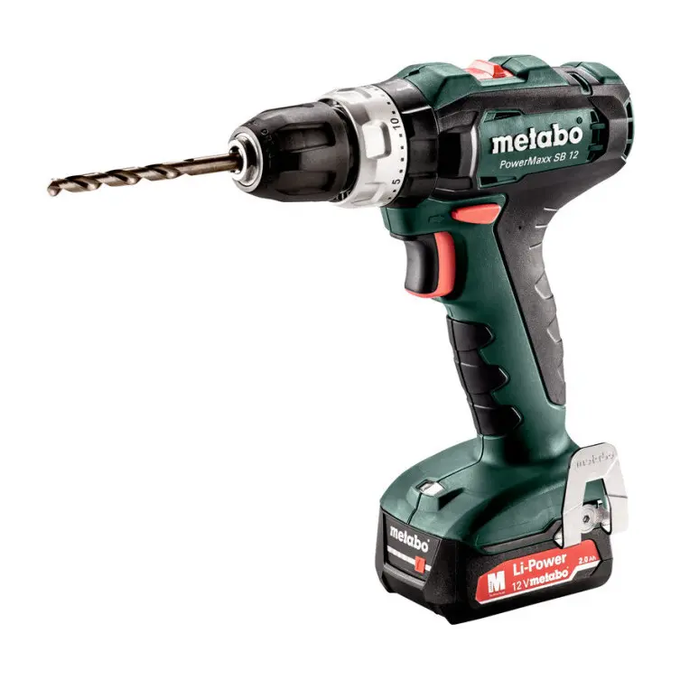 Бормашина акум. ударна 12V 40Nm METABO POWERMAXX SB 12 2x2Ah, (35928878)