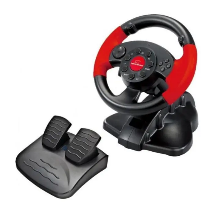 Волан с педали Esperanza Nitro EG103, 13 бутона, За PC/PS2/PS3, USB, Черен, (99999EG103)