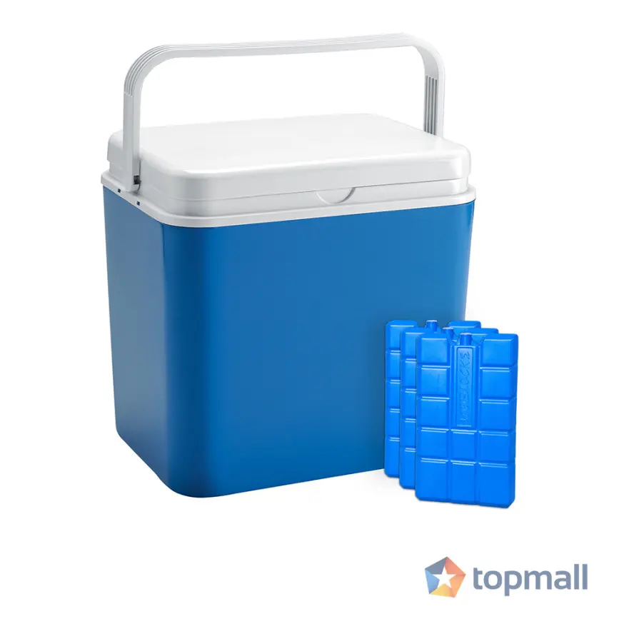 Комплект Хладилна кутия Atlantic 30L, пасивна, синя и охладители 3 броя, 400gr, (35942062)