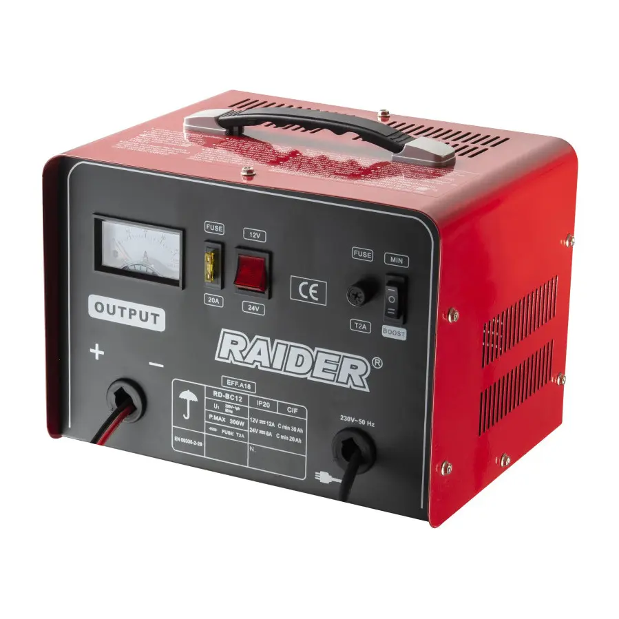 Зарядно за акумулатор 12/24V 10A RAIDER RD-BC12, (35925097)