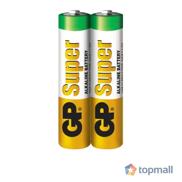 Алкална батерия GP SUPER LR03 AAA, 2 бр. в опаковка / shrink, 1.5V, GP24A, (35933882)