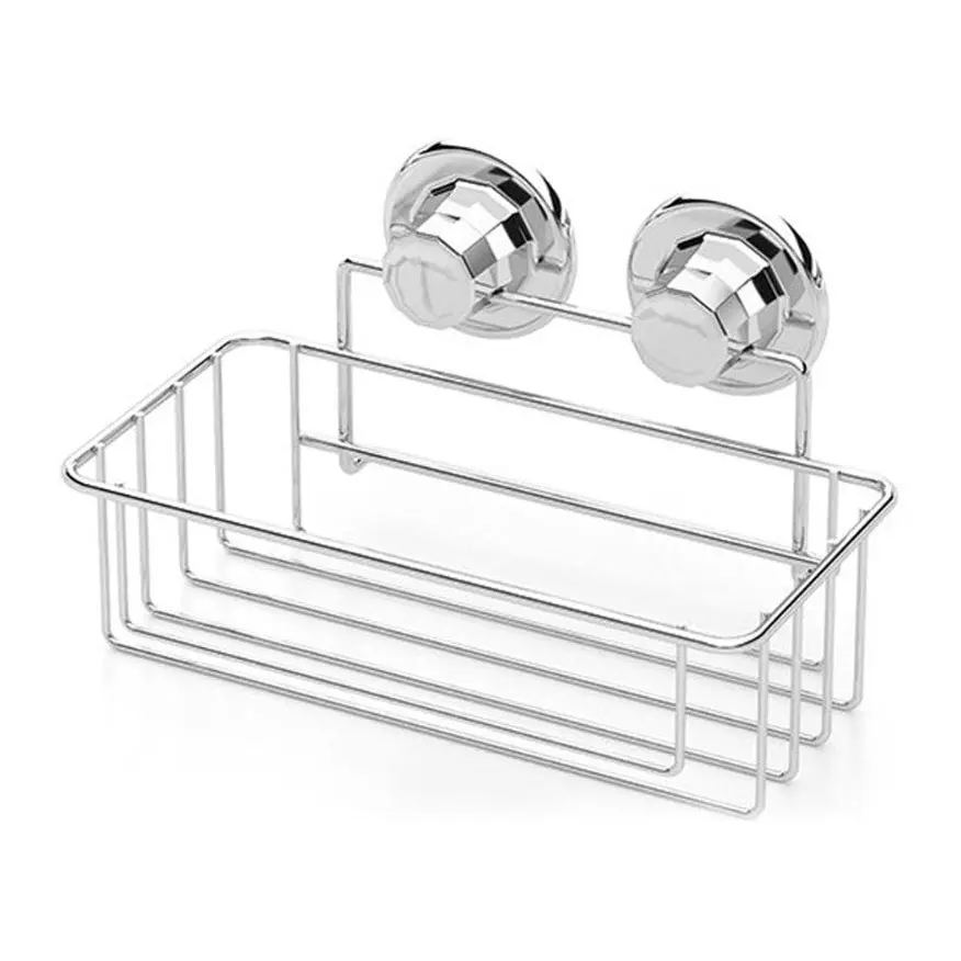 Етажерка за баня на едно ниво TEKNO TEL TR DM 254, 25х15х15 см, Вакуум, Сребрист, (18592)