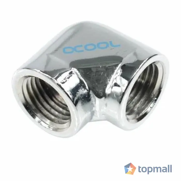 L-конектор Alphacool HF, Вътрешна резба G1/4 - G1/4, 90°, Хром, (35936841)