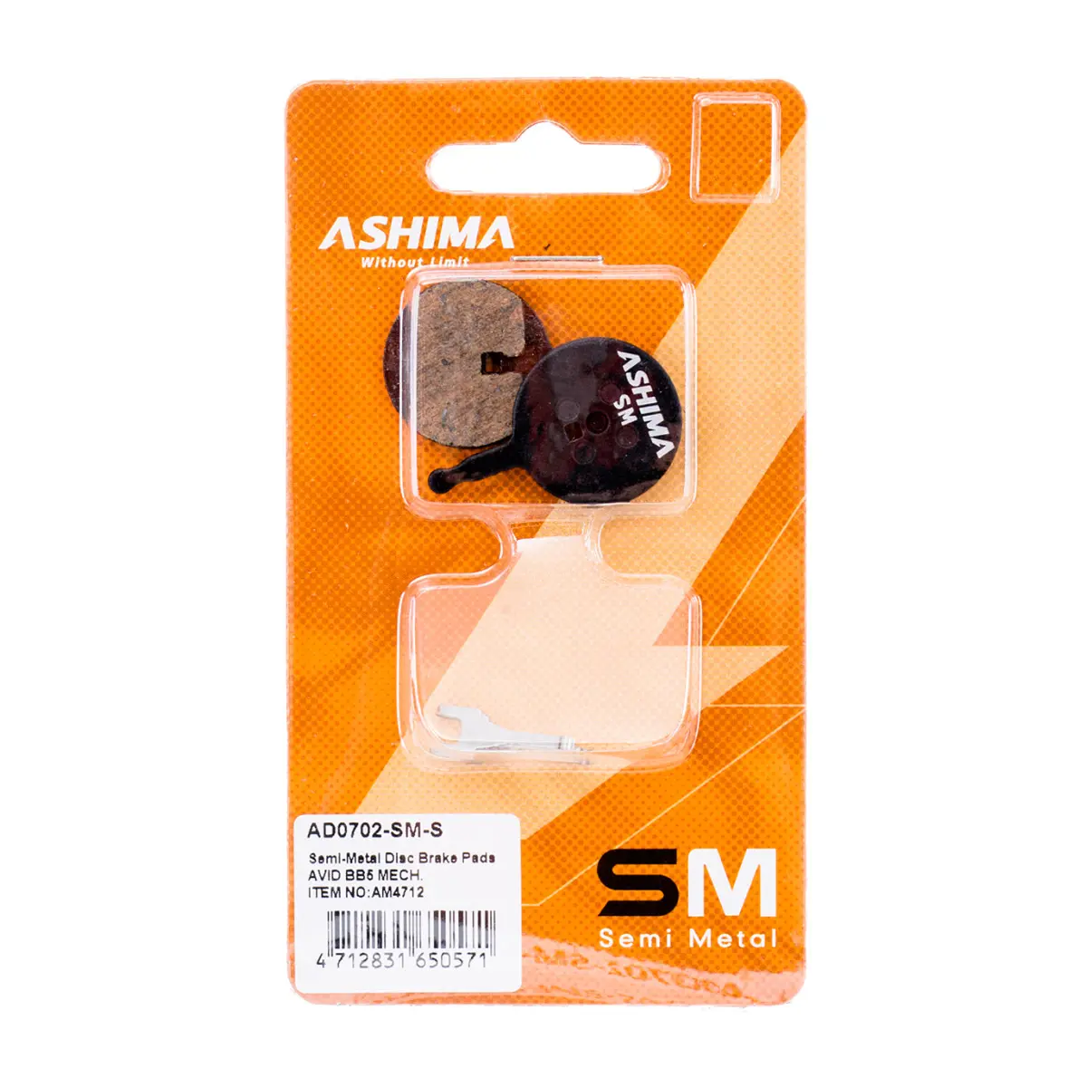 Накладки за велосипед ASHIMA, AD0702-SM-S w/spring, 8317