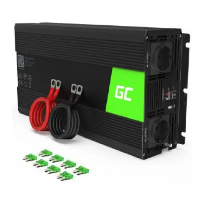 Инвертор GREEN CELL, 12/220V,  DC/AC, 1500W/3000W, Чиста синусоида, (35936987)