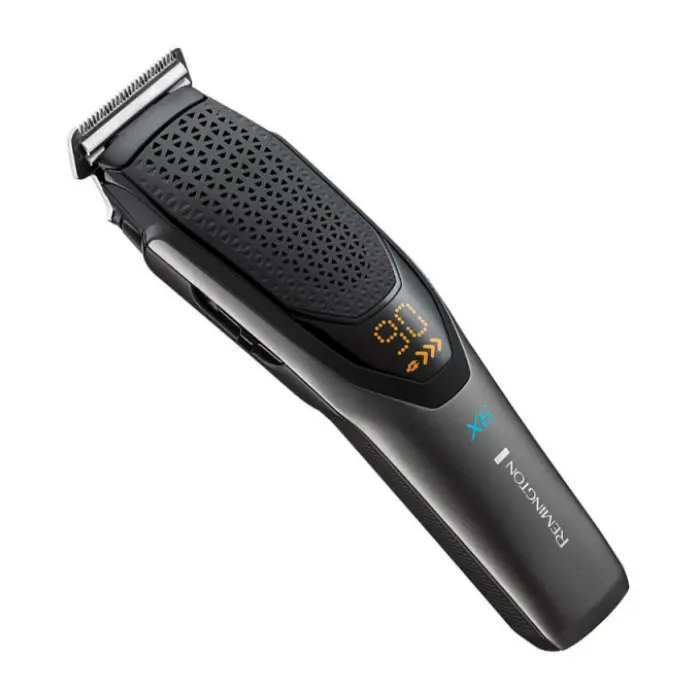 Машинка за подстригване Remington Power X6 HC6000, 0.5-35 mm, Автономия 90 мин, Стоманени ножове, LED дисплей, Сив/син, (35922526)