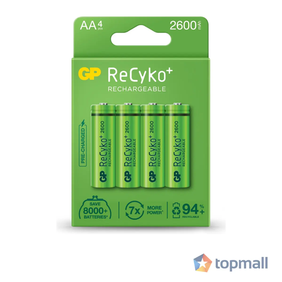 Акумулаторна Батерия GP R6 AA 2600mAh NiMH 4 бр. 270AAHCE-EB4 GP, (35934881)