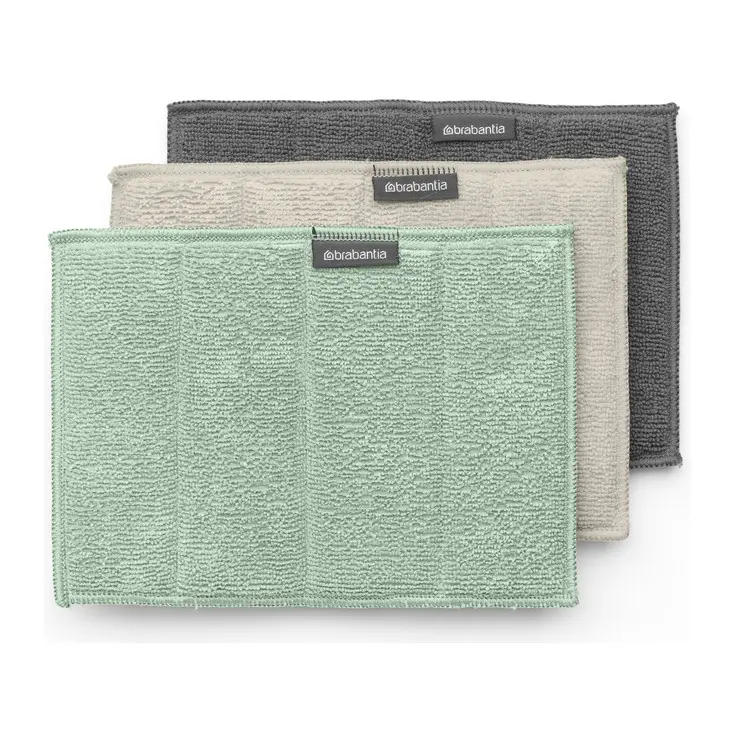 Комплект кърпи микрофибърни Brabantia SinkSide Dark Grey/Soft Beige/Jade Green 3 броя, (35947033)
