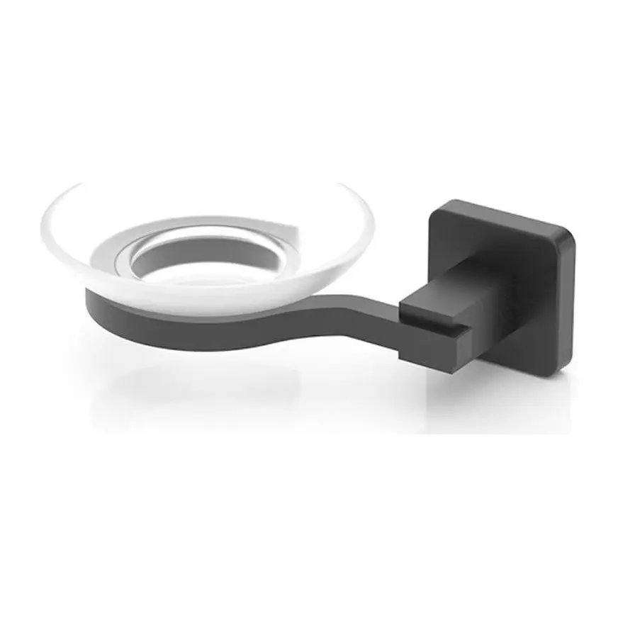Поставка за сапун TEKNO TEL TR MG 366B, 16х11х5 см, Закрепване с дюбел, Матово черно, (18286)