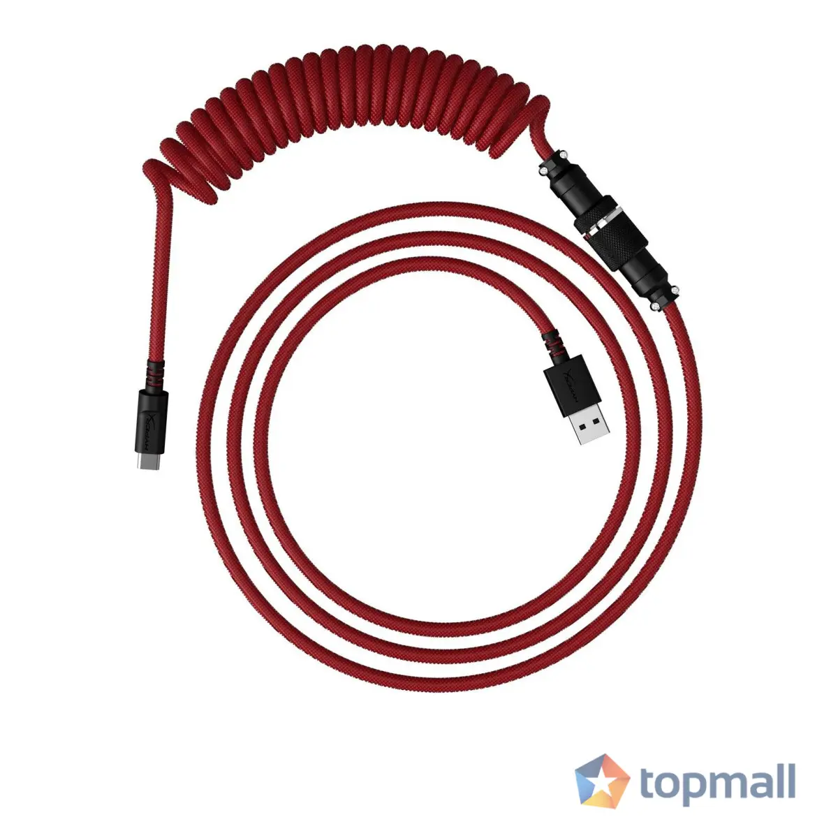 Кабел за клавиатура HyperX Coiled Cable USB-C Red-Black, (35936335)