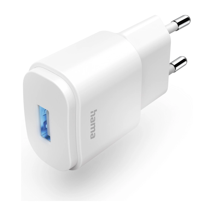 Мрежово зарядно HAMA, USB-A, 6 W, Бял, (35935735)