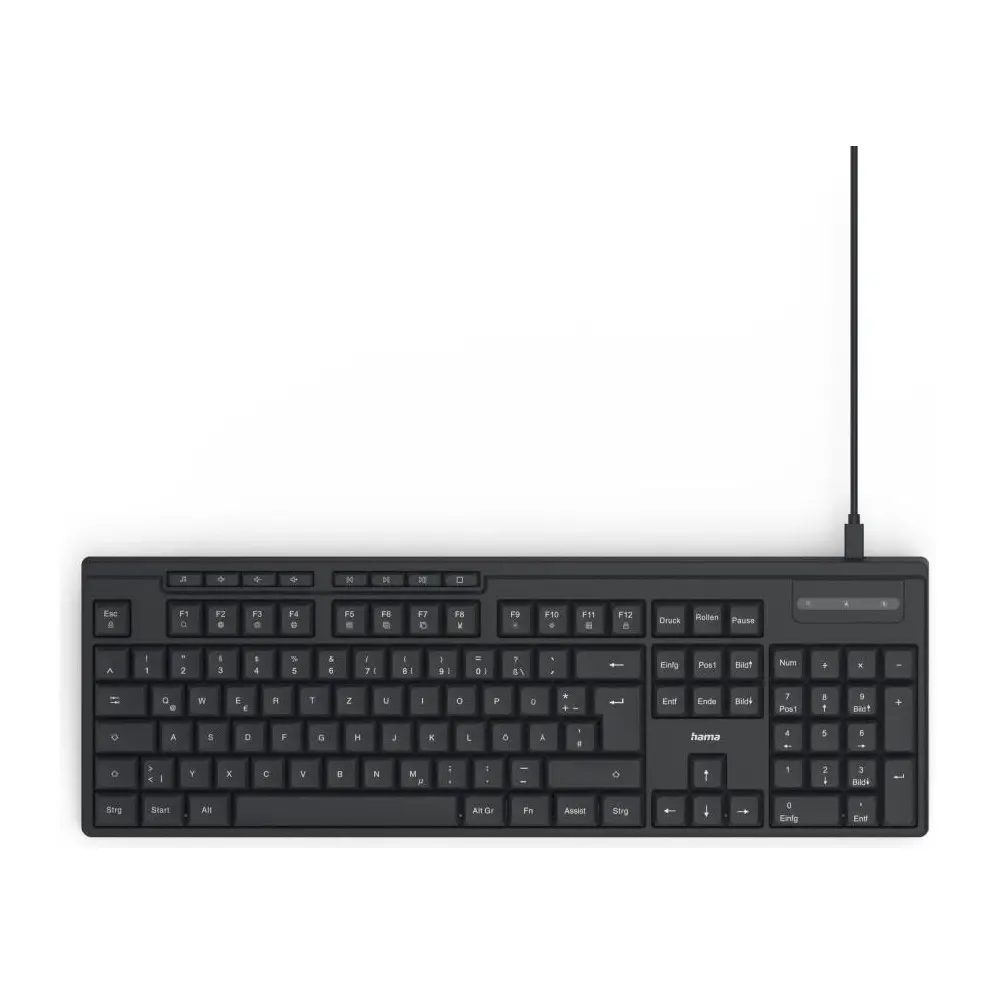 HAMA Жична клавиатура CK-200, кирилизирана, USB-A, USB-C, мулт.бутони, (35938506)