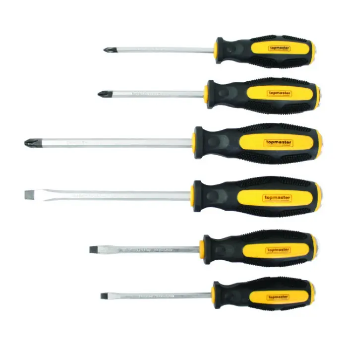 Отвертки ударни к-т 6бр CR-V Topmaster Professional, (35926211)