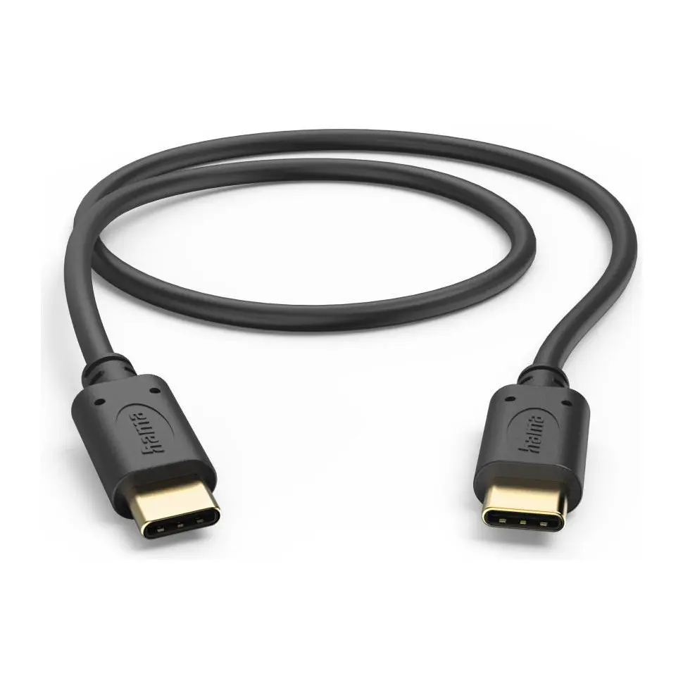 HAMA Кабел за зареждане, USB-C - USB-C, 0,5 м, черен, (35939576)