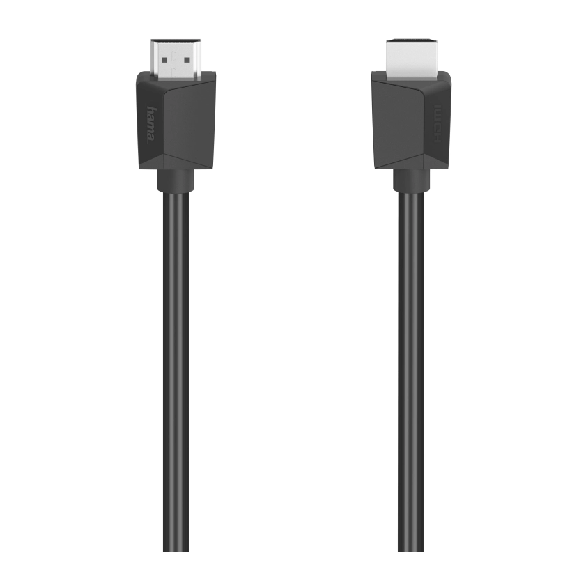 Кабел HAMA 205004, HDMI мъжко - HDMI мъжко, 4K, 18Gbit/s, Ethernet, 0.75 м, Екраниран, Черен, (35934300)