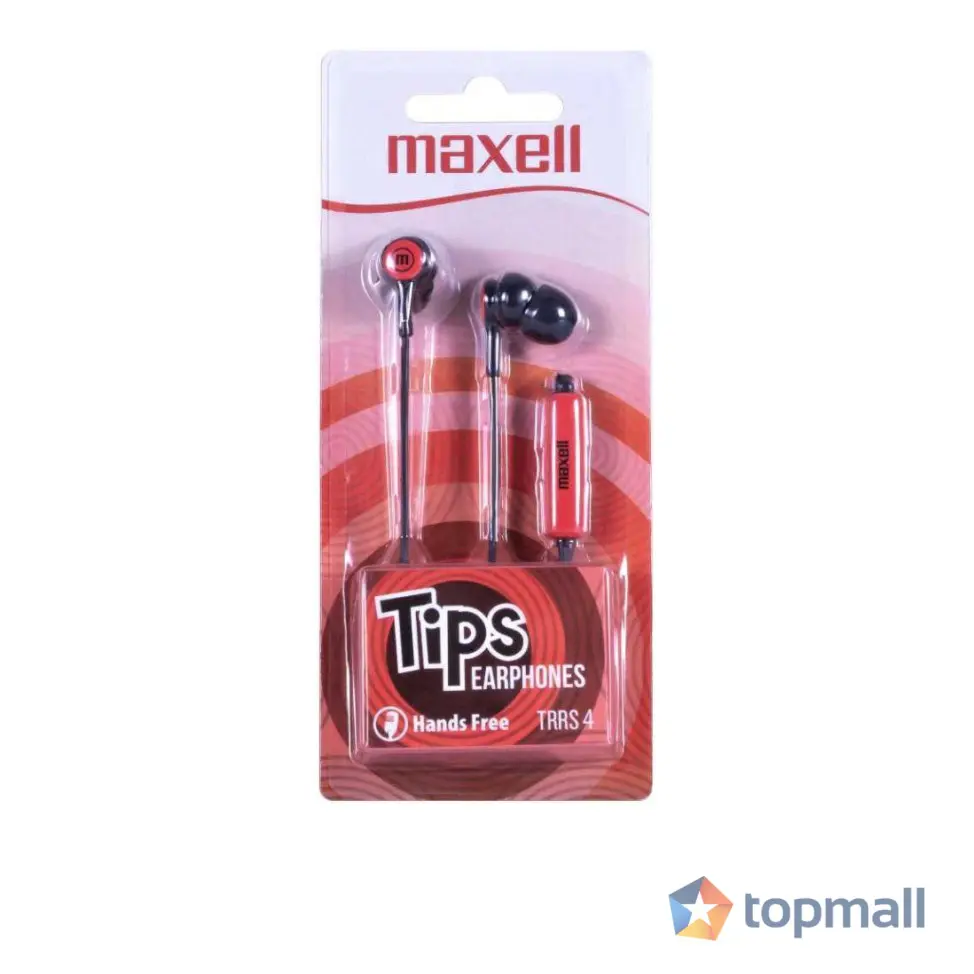 Слушалки тапи с микрофон MAXELL IN-TIPS RED, (35939583)