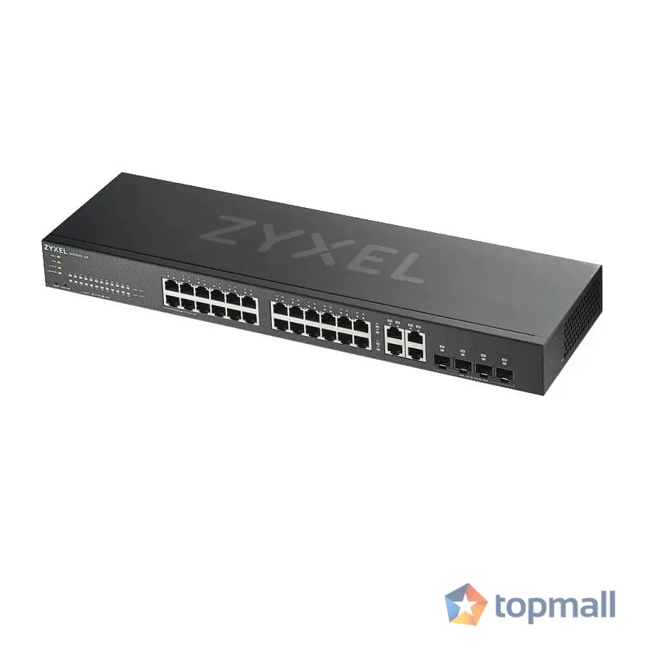 Суич ZYXEL GS1920-24V2, 24 портов Gigabit Smart-Managed,Fanless, за монтаж в шкаф, (35933373)