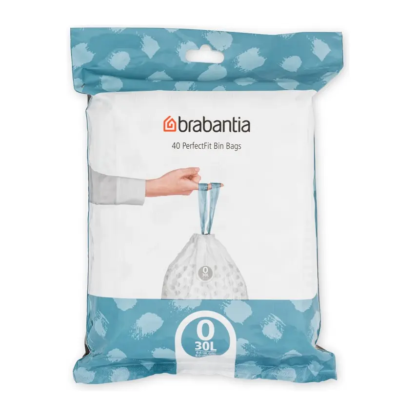 Торба за кош Brabantia PerfectFit FlatBack+/Bo, размер O, 30L, 40 броя, пакет, (35942627)