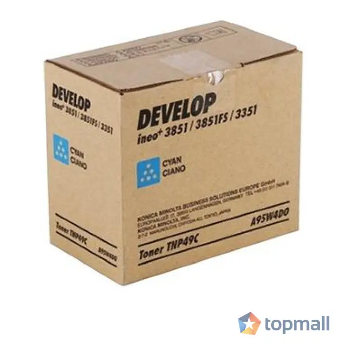 Тонер касета DEVELOP TNP49C, ineo+ 3351, +3851, 12000 k., Cyan, (35935444)
