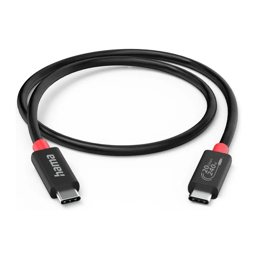 HAMA Кабел USB-C, E-Marker, USB4 Gen2, 20 Gbit/s, 5 A, 240 W, 200788, (35937424)