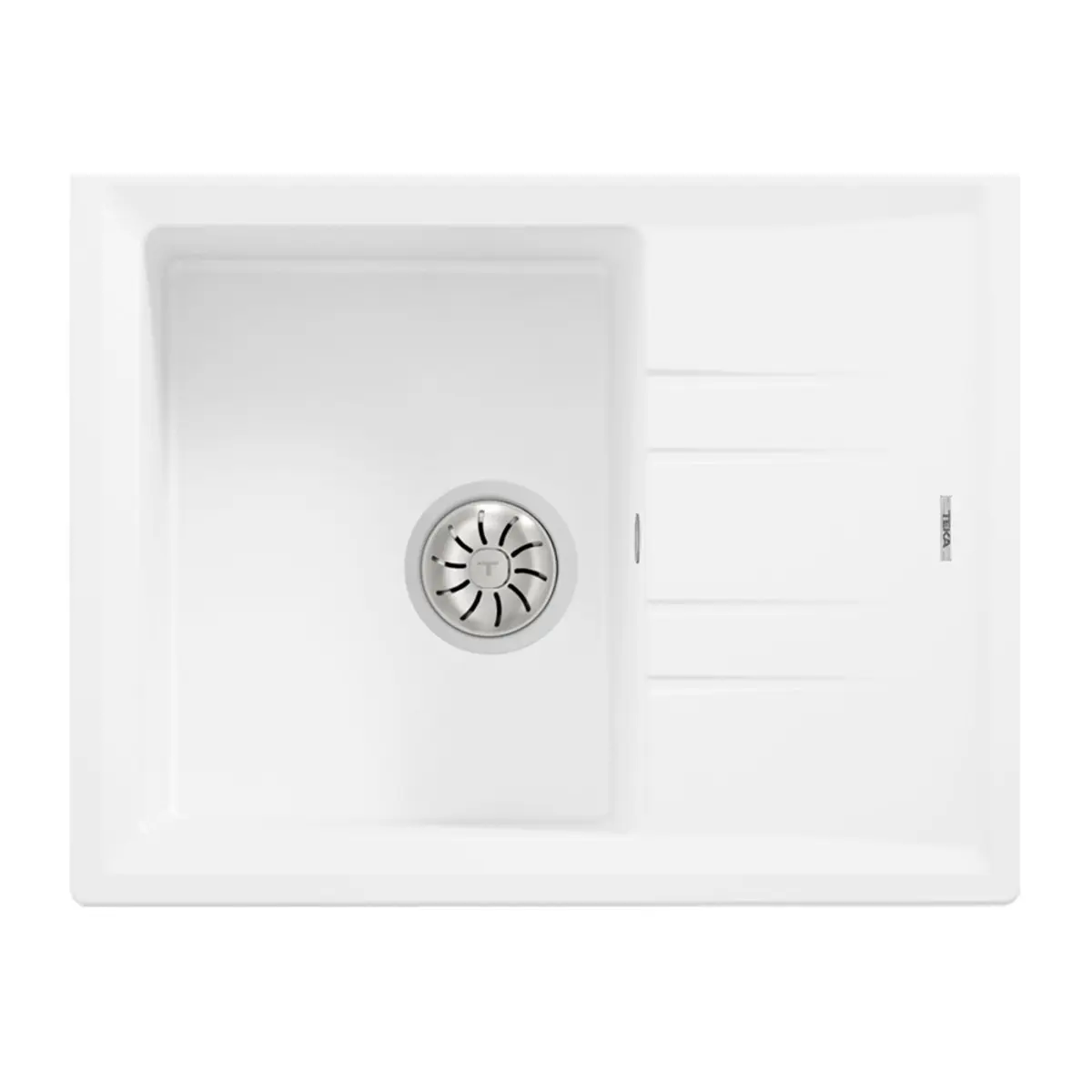 Гранитна мивка STONE45STG, обръщаема, за шкаф 45 см, бяла, (35949039)