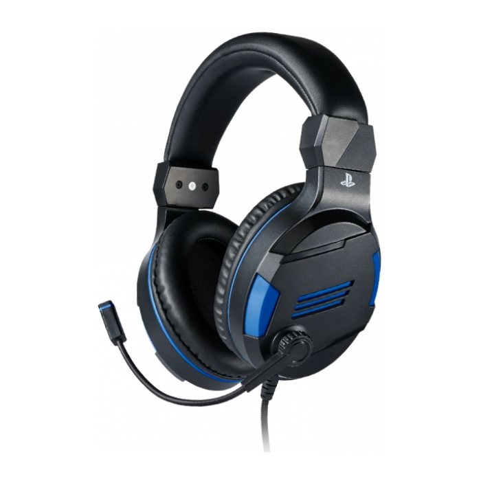 Геймърски слушалки Nacon Bigben PS4 Official Headset V3, Микрофон, Черен/Син, (35934003)
