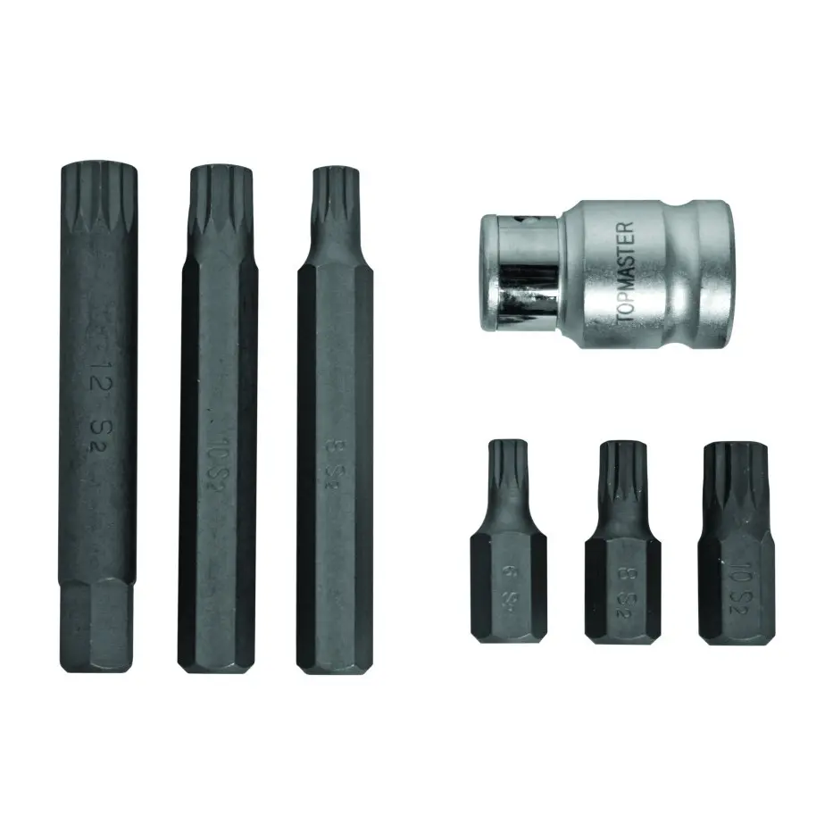 Накрайници XZN М6-М12 к-т 6бр S2 +адаптор Topmaster Professional, (35927264)