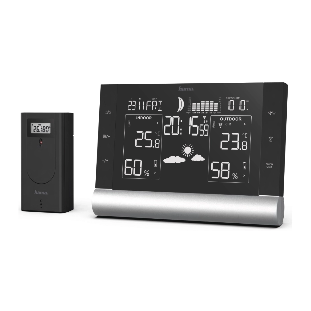 HAMA Електронна метеостанция Black Line Plus, 186418, (35935067)
