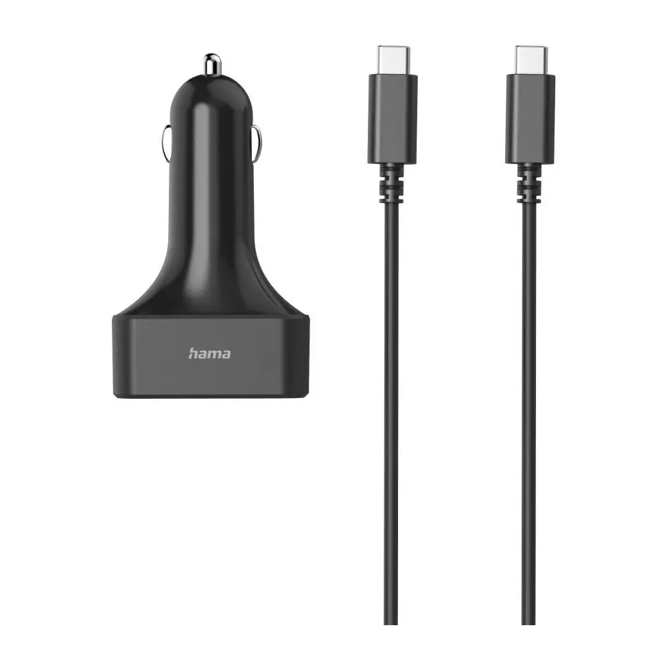 Зарядно за лаптоп за кола HAMA, USB-C, (PD), 5-20 V/ 65 W, 200018, (35937237)