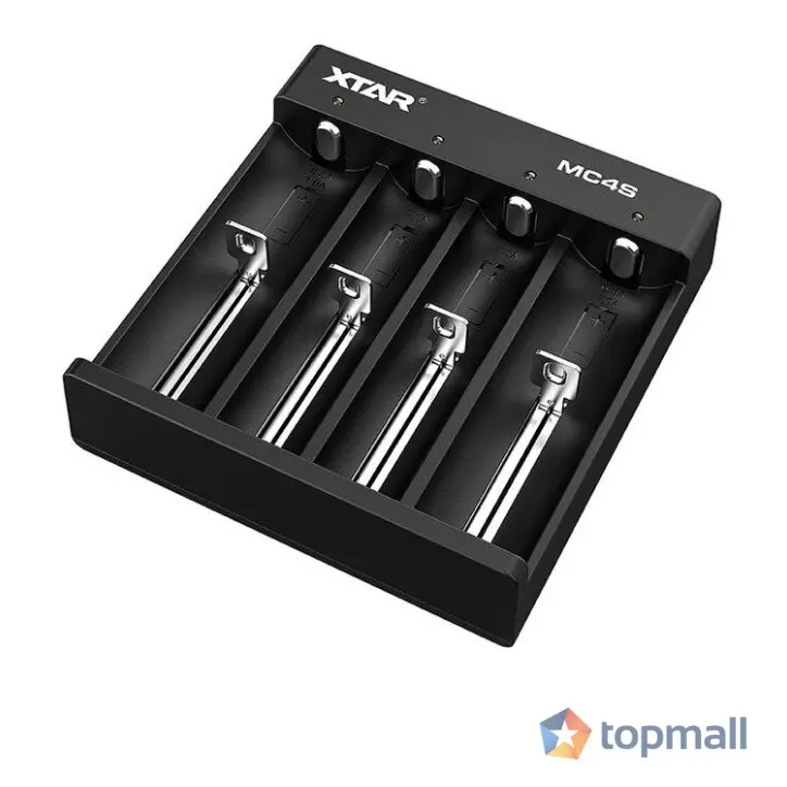 Зарядно у-во XTAR MC4S, USB Type-C, Universal Charger, LiIon & NIMH, 18650, CR123, AA, AAA, (35934837)